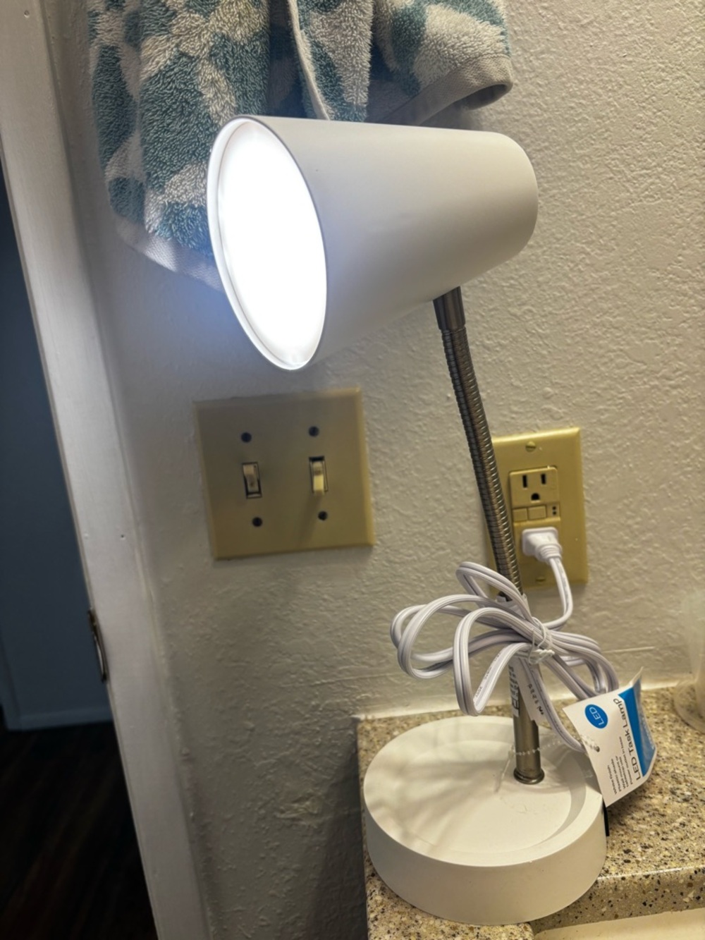 Room Essentials LED Task Lamp - White and Silver - Picture 7 of 7